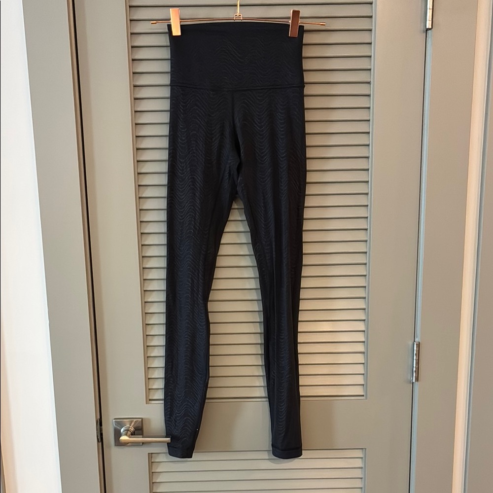 Lululemon Align Leggings Black Waves Sz 2